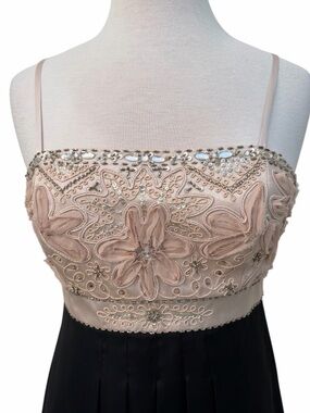 Sue Wong Dress NWT Beige Embellished Bodice Cocktail Dress Size 8